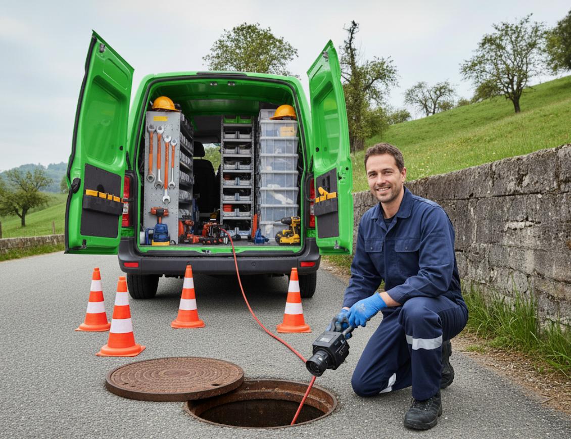 Intervention d'un professionnel sur une canalisation