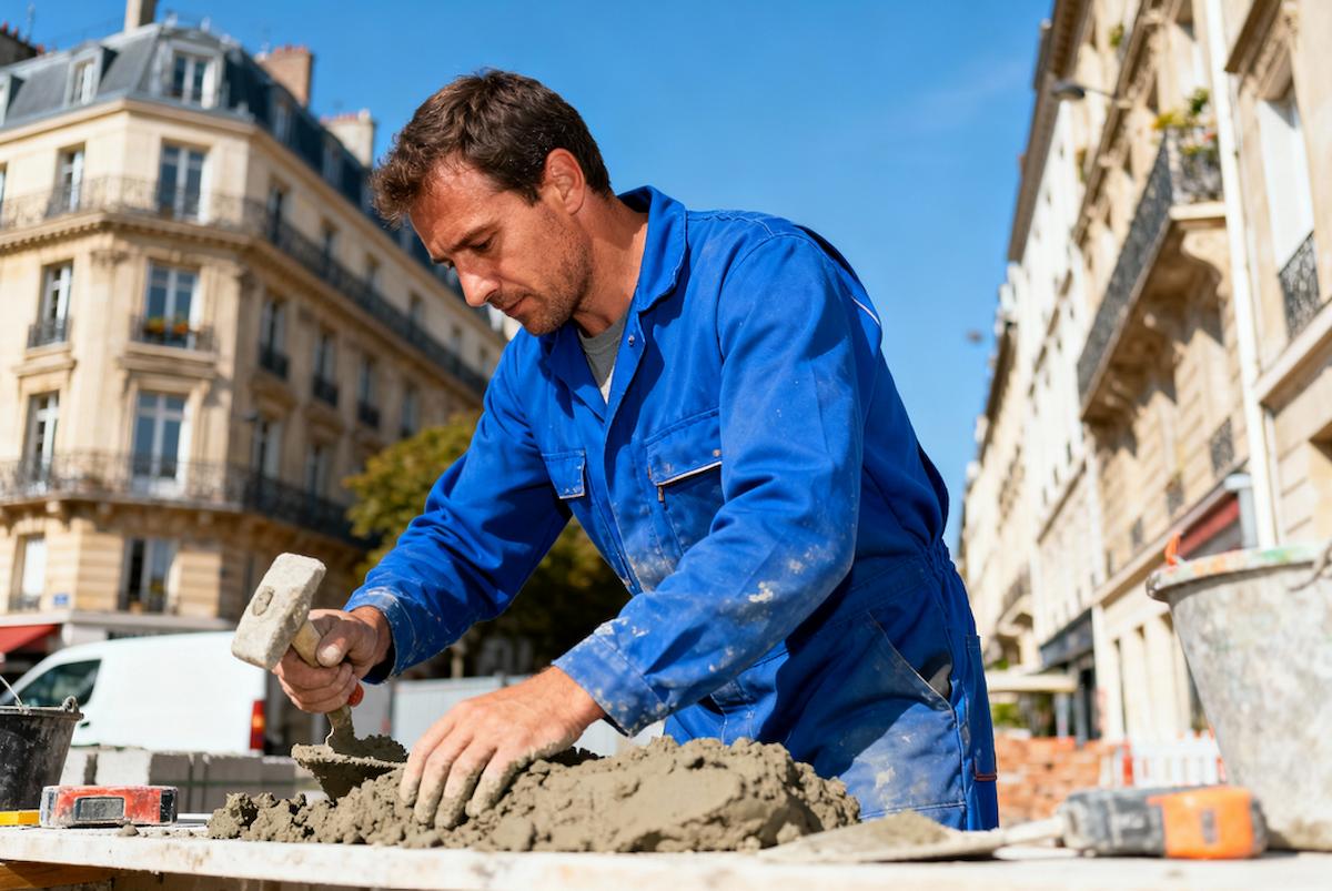 Chantier de maçonnerie à Bordeaux