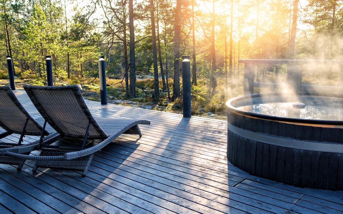 Terrasse avec bain nordique