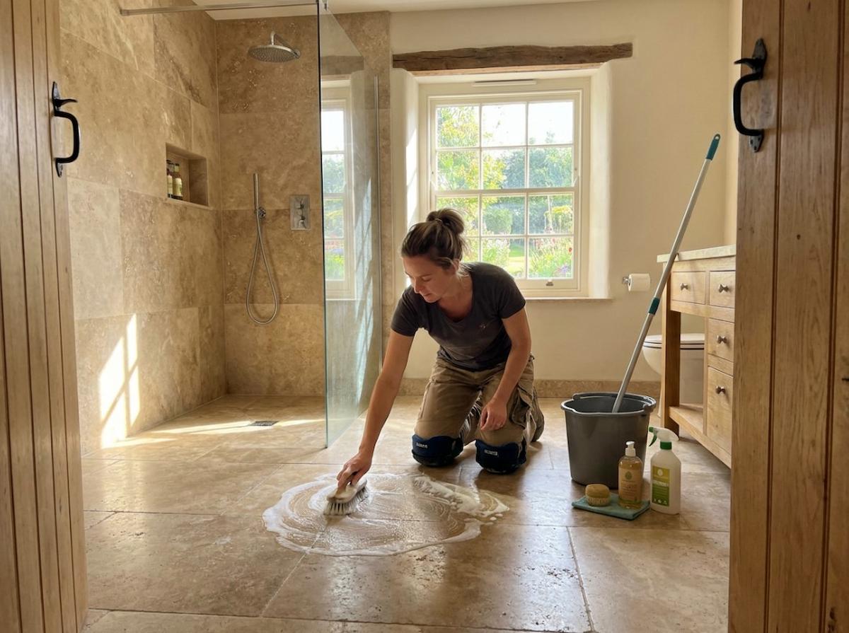 comment entretenir correctement votre salle de bain en travertin