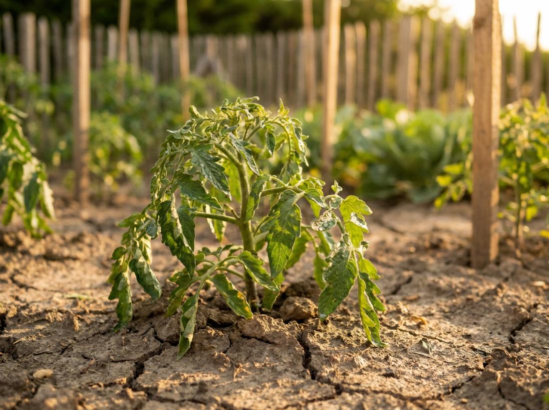 jardin abimé à cause des chaleurs