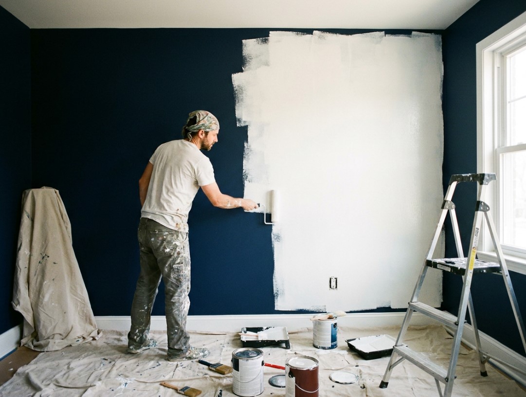 comment repeindre en blanc un mur foncé