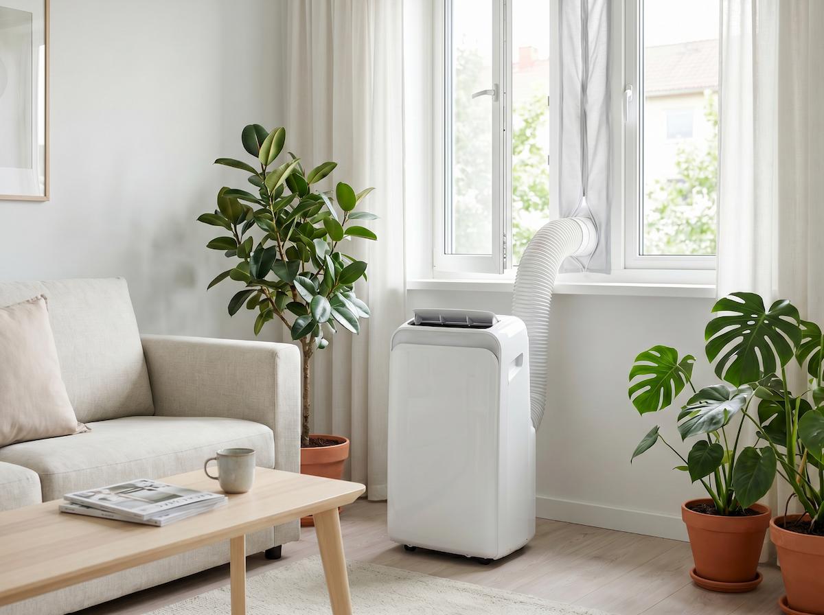 climatiseur monobloc dans un salon