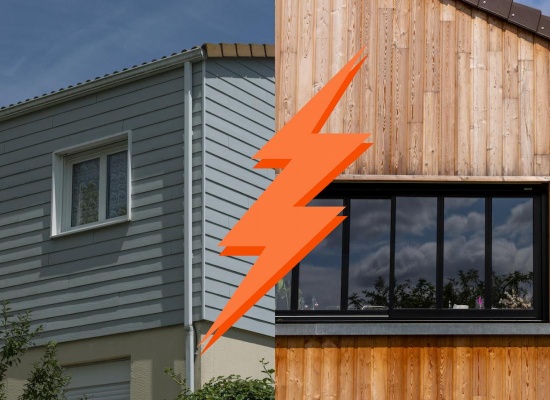 Comparatif entre bardage en bois et en composite