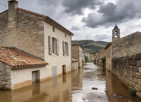 village inondé 