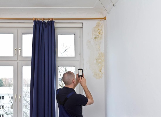 homme photographie humidite mur