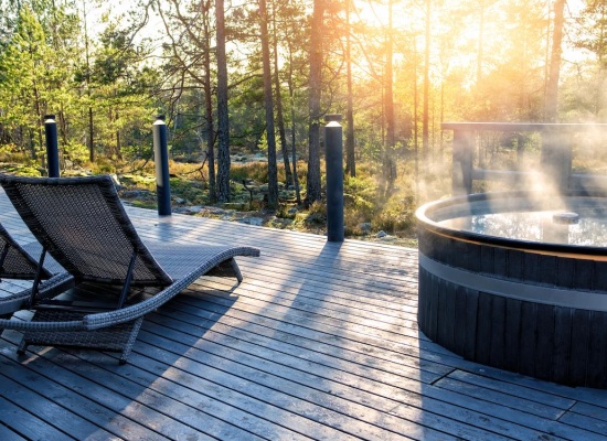 Terrasse avec bain nordique