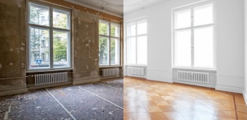 Avant-après d'une pièce rénovée