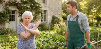 une femme agée déconseille le jardinage un vendredi 