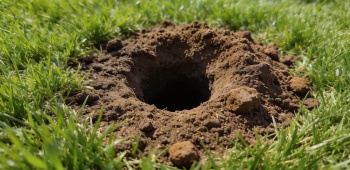 trou dans un jardin 
