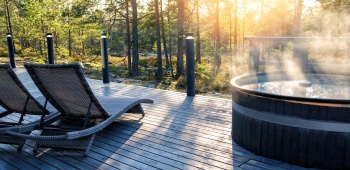 Terrasse avec bain nordique