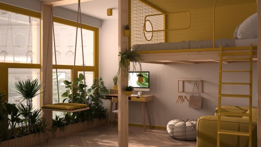 amenagement d'un lit mezzanine design