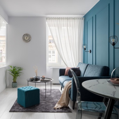 voilage dans un petit salon 