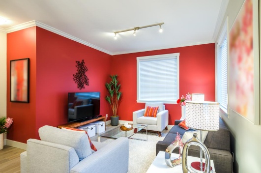 le rouge est déconseillé dans une salon 