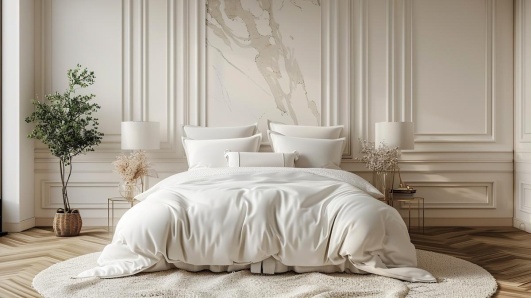 le raffinement d'une chambre de style haussmanien