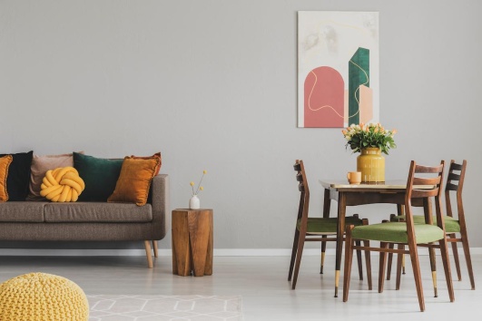 Salle à manger tendance.