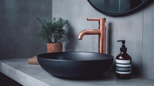 joli évier de salle de bain