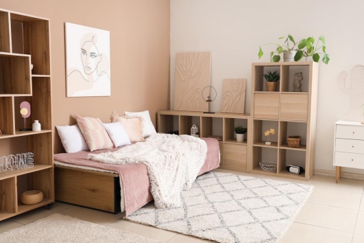 chambre ado couleur bois de rose