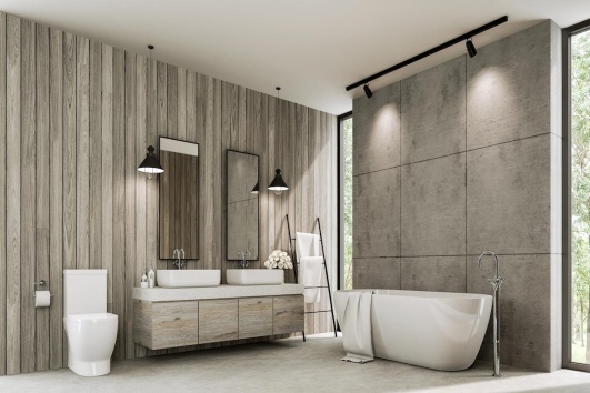 salle de bain béton