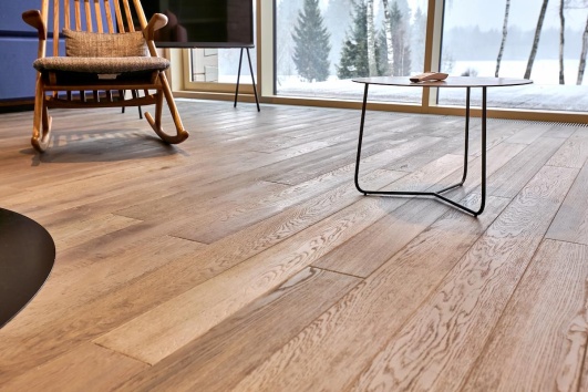 Parquet dans un salon