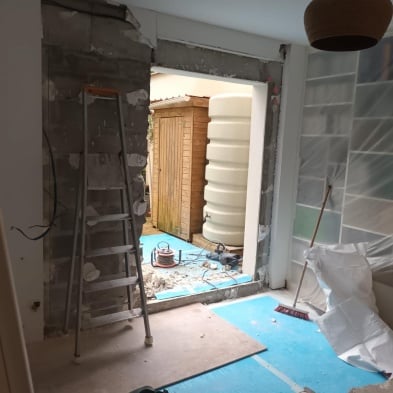 pendant les travaux d'ouverture 