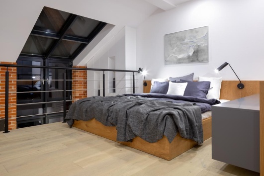 exemple d'une mezzanine transformée en chambre 