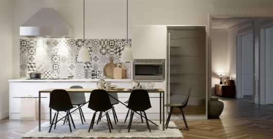 cuisine ouverte appartement parisien