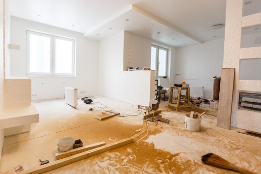 Appartement en train d'être rénové