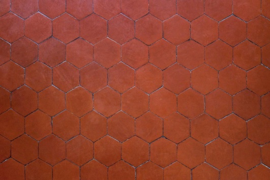 Sol en tomettes modernes hexagonales