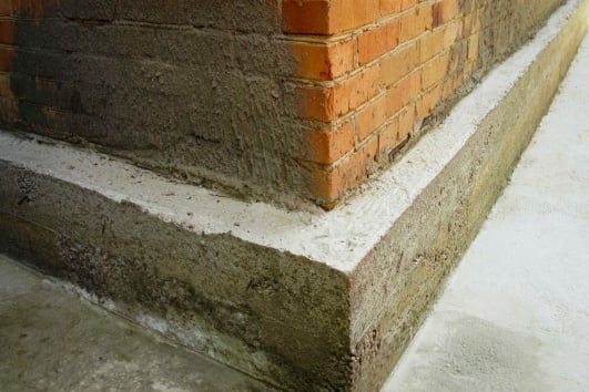 Fondations renforcées d'une maison