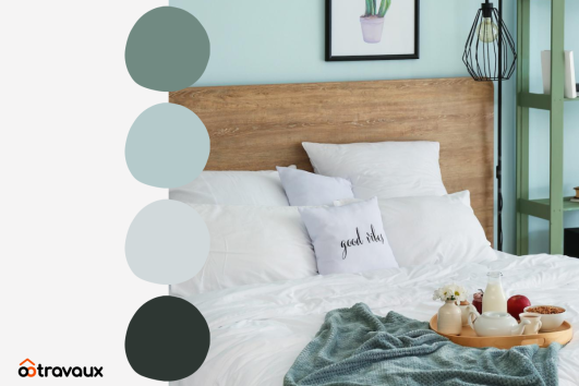palette de nuances vert pour chambre