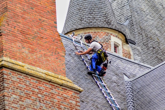 toiture d'ardoise en rénovation