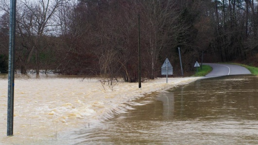 route-inondée