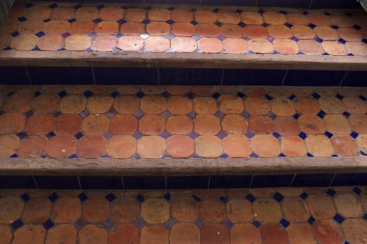 tomettes escalier installee sur des marches