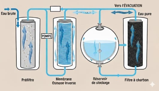 schema osmoseur pour comprendre son fonctionnement