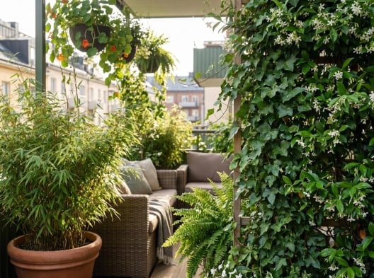 lierre sur balcon