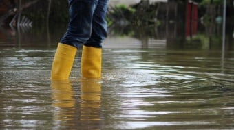 rue inondee bottes jaunes