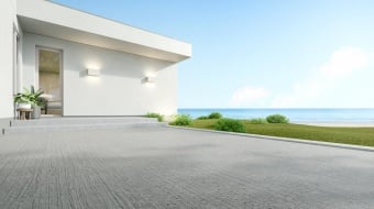 terrasse en béton drainant