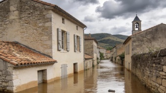 village inondé 